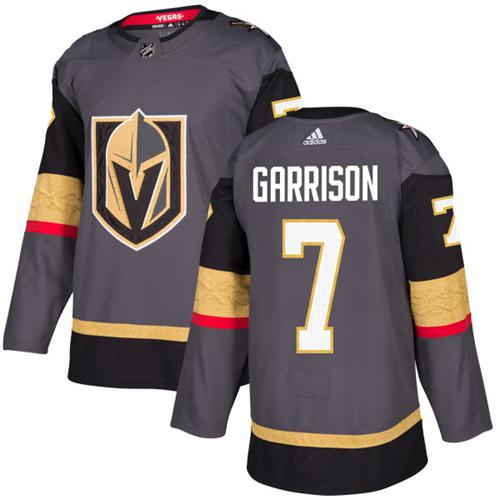 Adidas Golden Knights #7 Jason Garrison Grey Home Authentic Stitched NHL Jersey